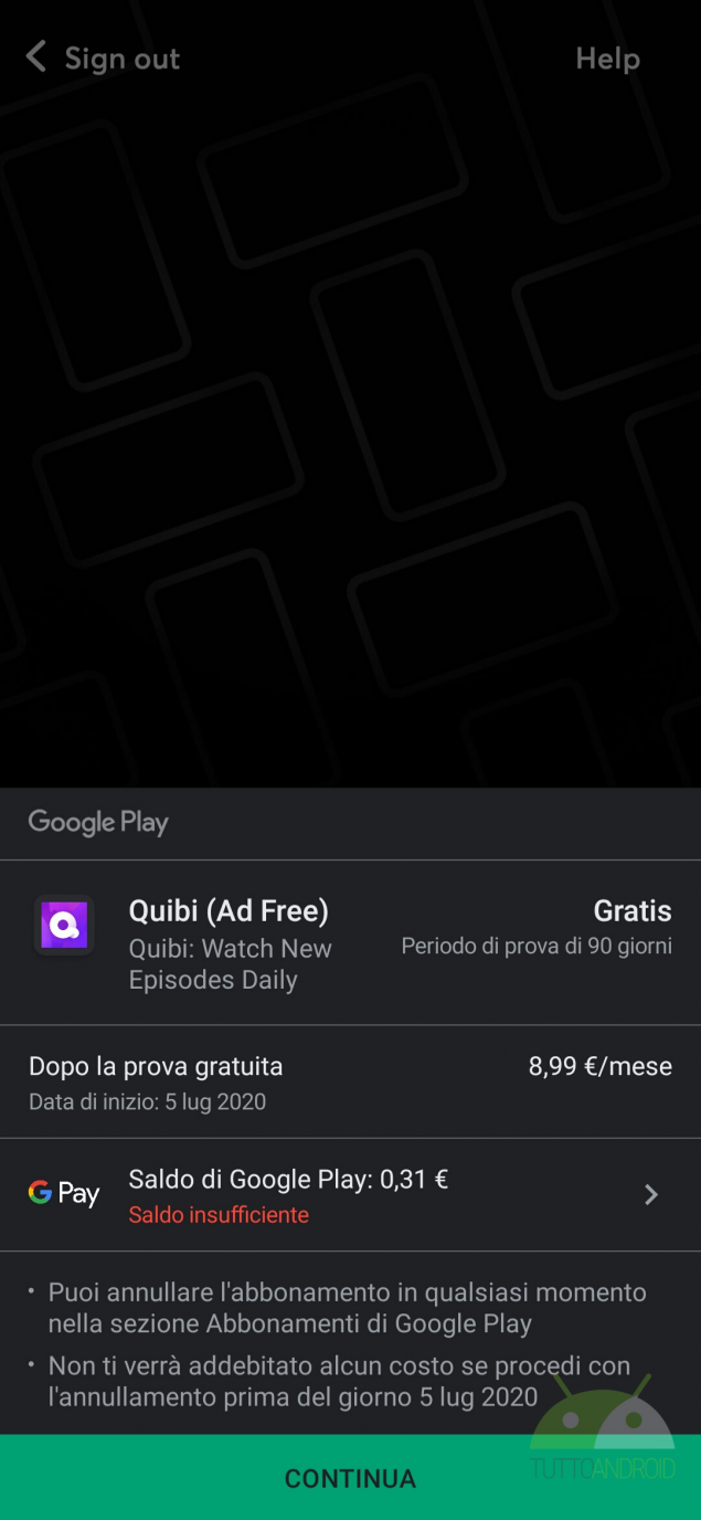 quibi screenshot