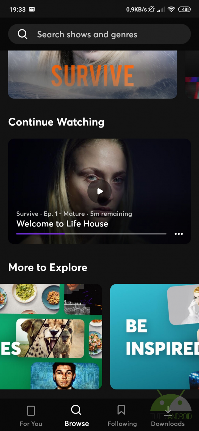 quibi screenshot
