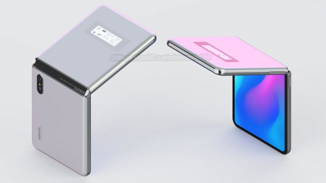 xiaomi smartphone pieghevole design render