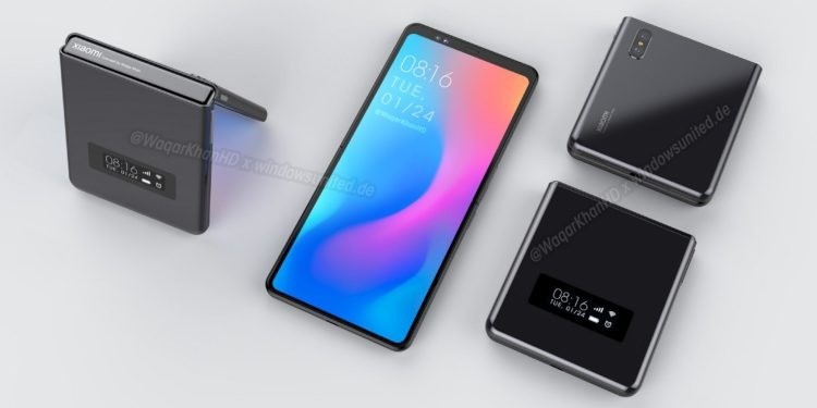 xiaomi smartphone pieghevole design render
