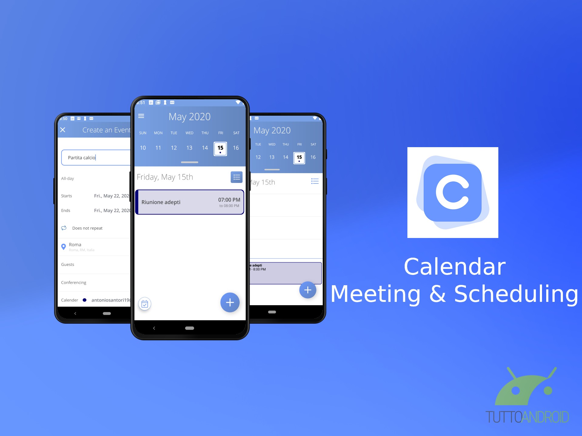 Calendar Meeting & Scheduling organizza tutti gli eventi
