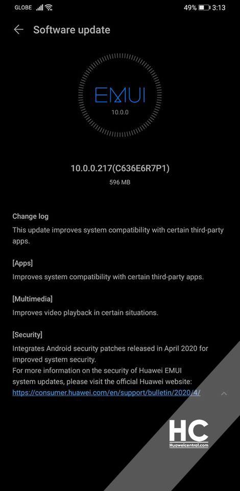 aggiornamento EMUI 10.0.0.217 Huawei Mate 30 Pro