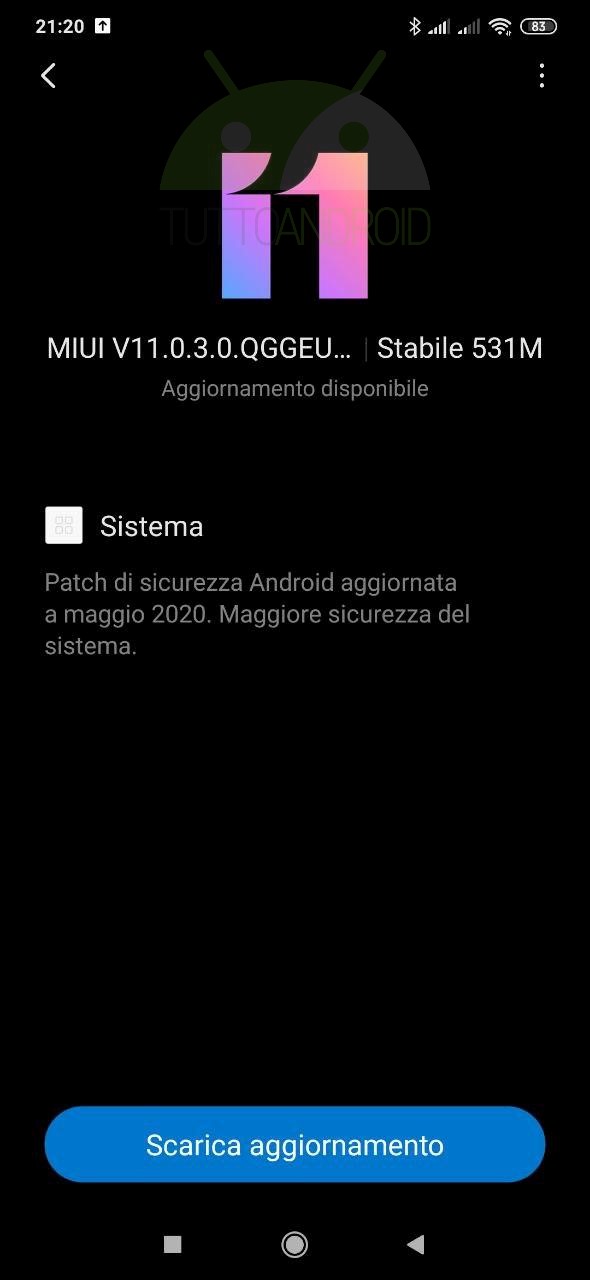 Redmi Note 8 Pro aggiornamento patch maggio 2020