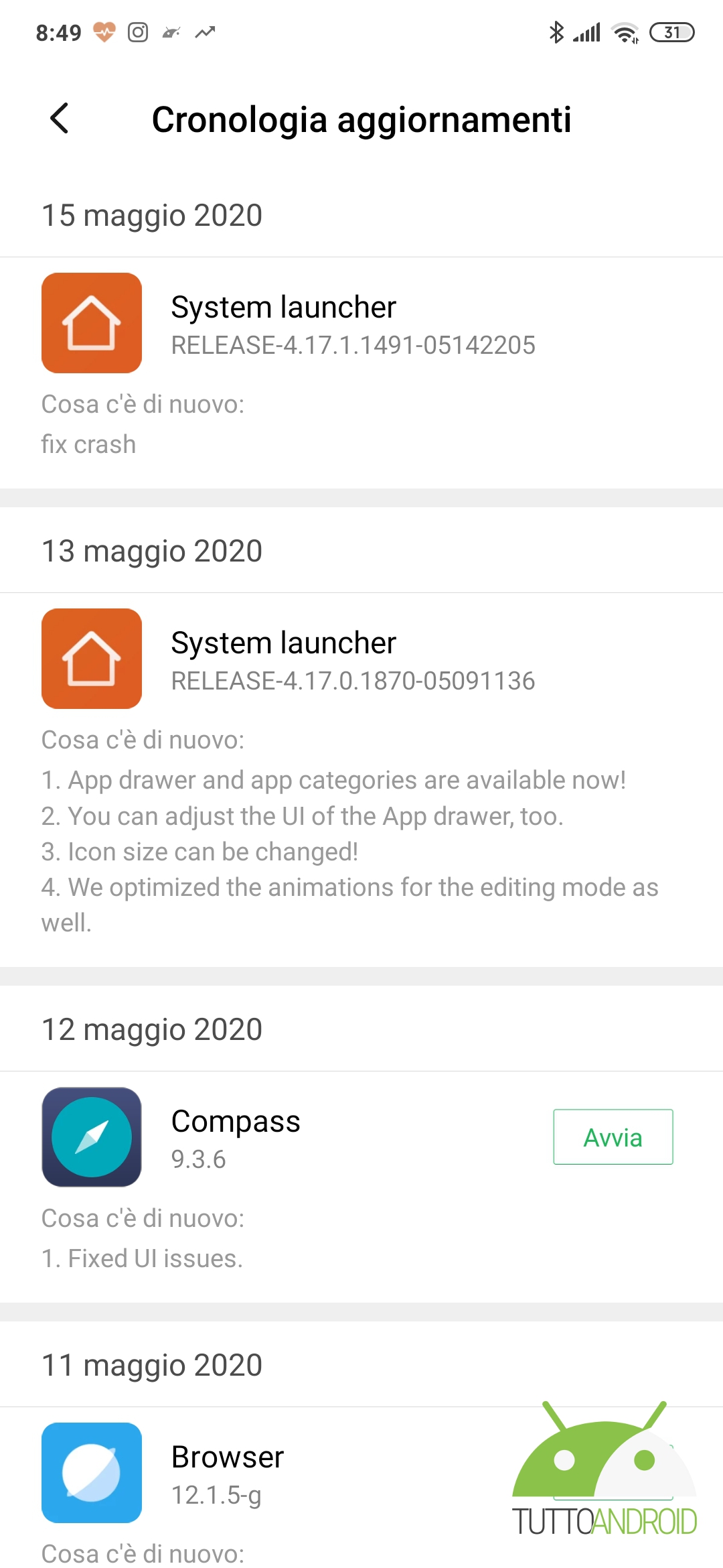 Xiaomi launcher update