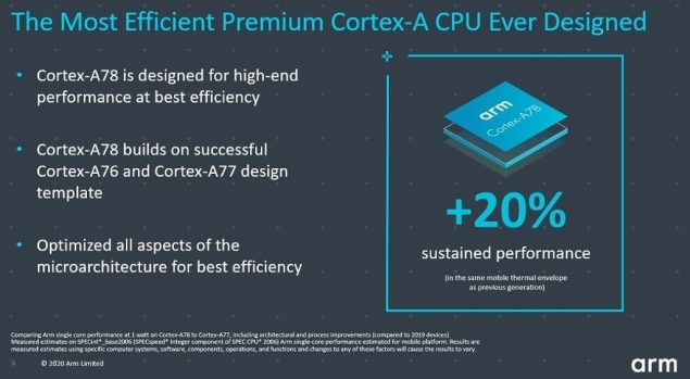 arm cortex x cortex-a78 mali-g78 specifiche