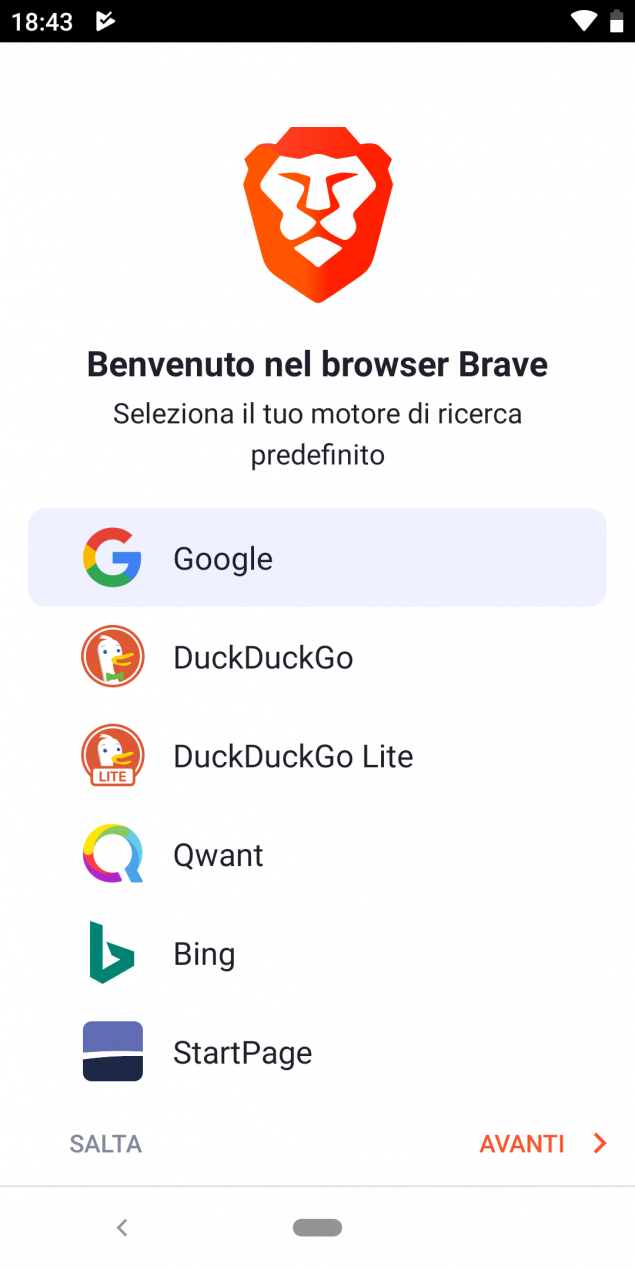 brave browser for android tv