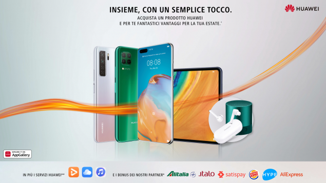 Huawei promozione estate insieme con un semplice tocco