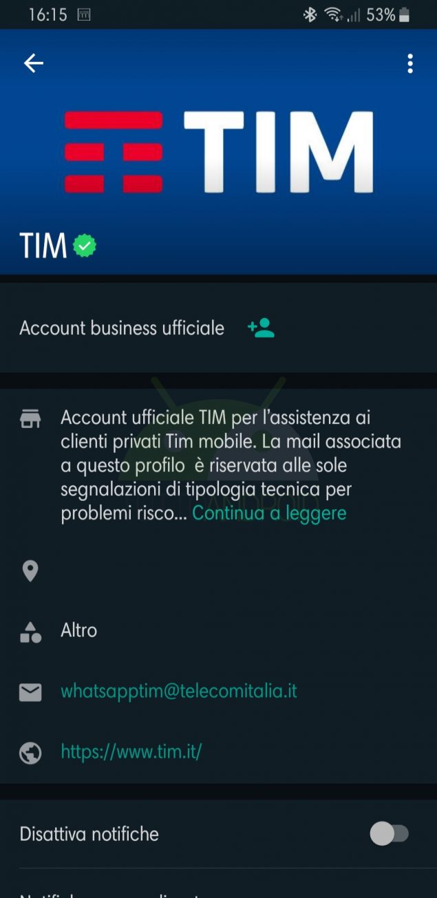 TIM assistenza WhatsApp