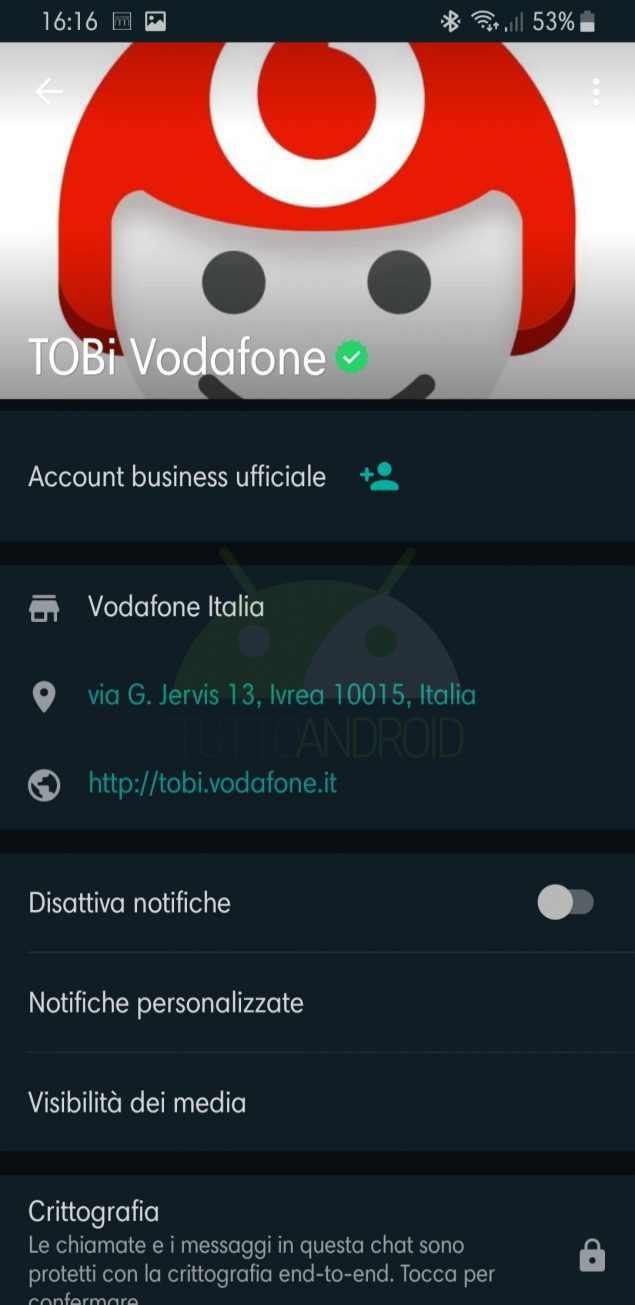 Vodafone assistenza WhatsApp