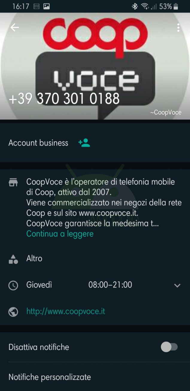 CoopVoce assistenza WhatsApp