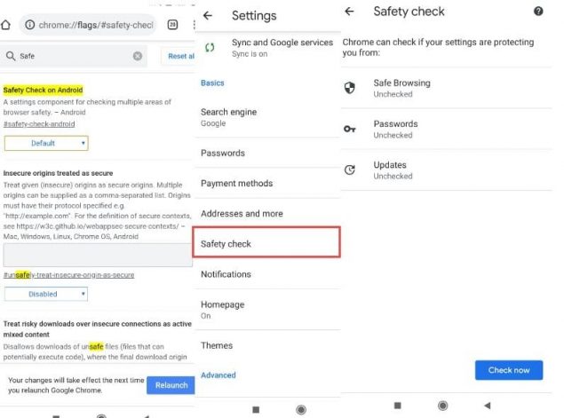 google immagini chrome canary fact security check