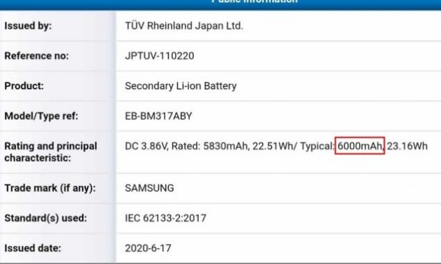 qualcomm snapdragon 875 produzione samsung galaxy m31s certificazione batteria leak
