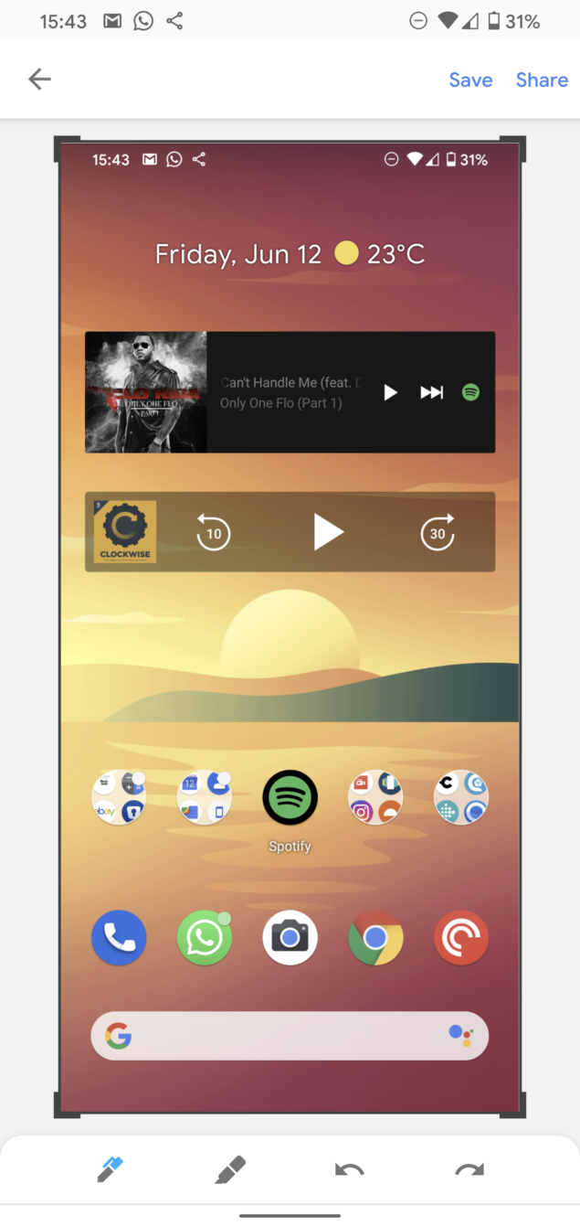 Android 10 editor screenshot