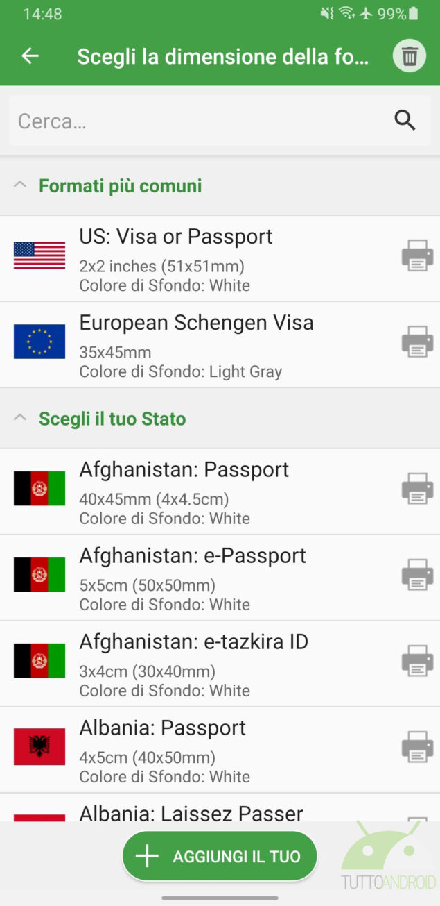 come creare fototessera smartphone android