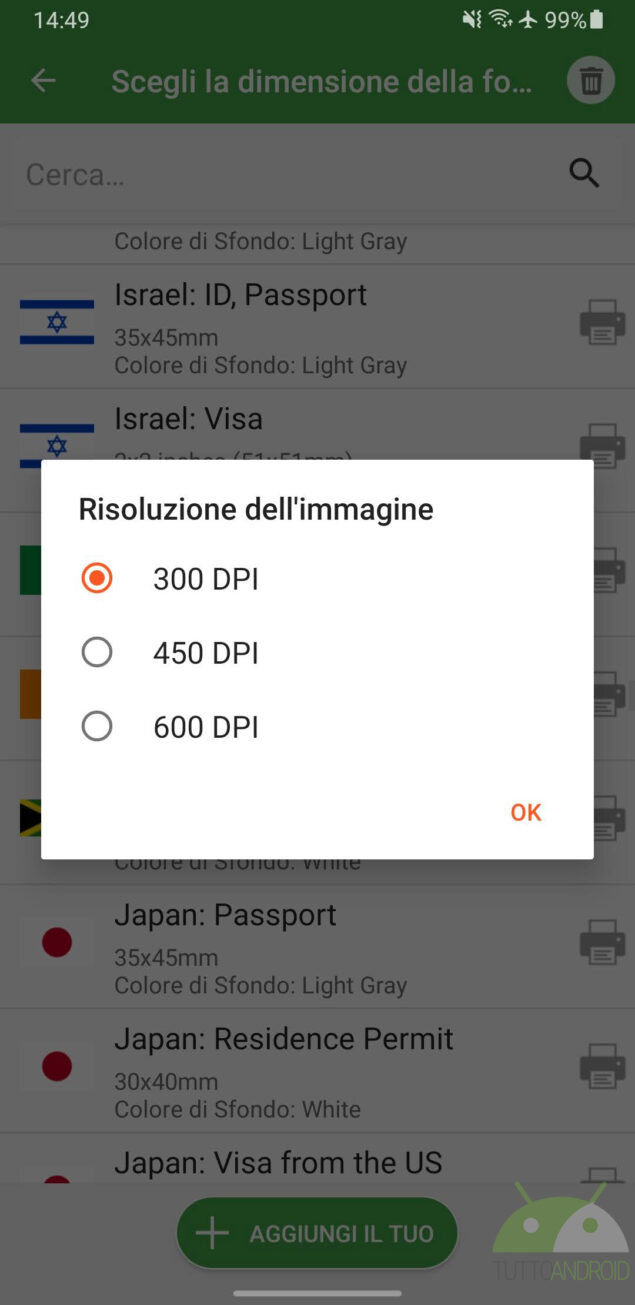come creare fototessera smartphone android