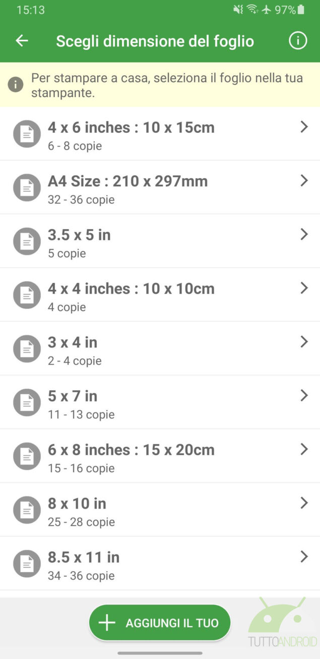 come creare fototessera smartphone android