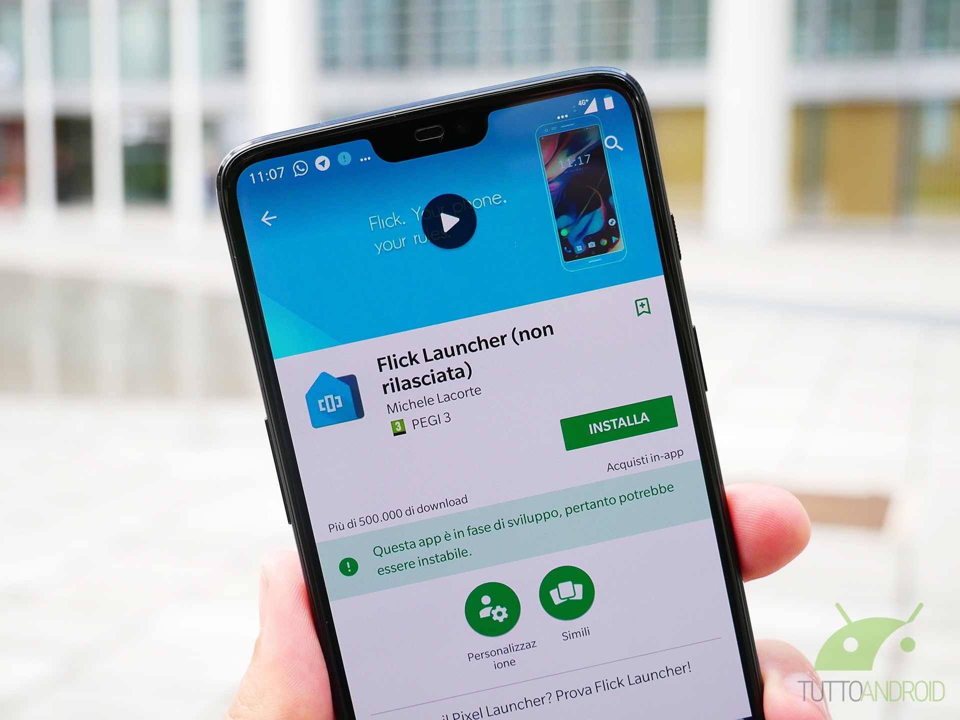 Flick launcher 