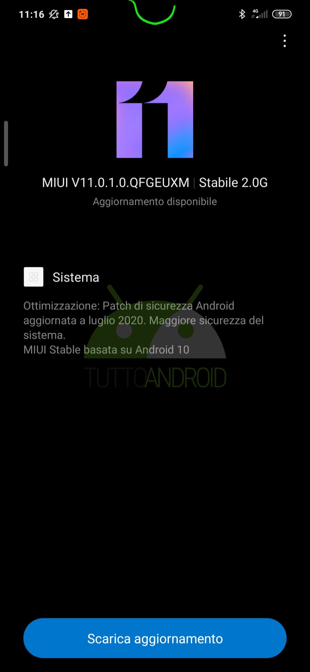 aggiornamento Android 10 Redmi Note 7