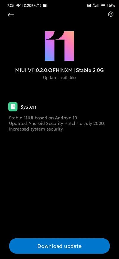 aggiornamento Android 10 per Redmi Note 7 Pro