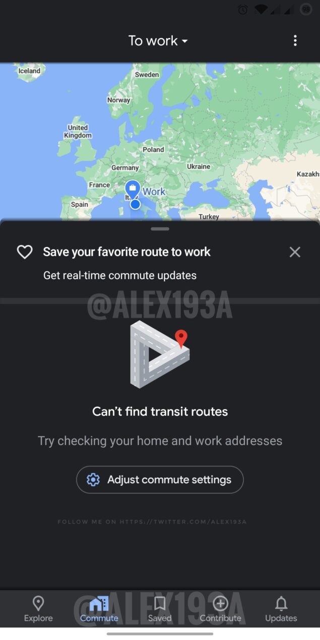 google maps modalità scura apk teardown