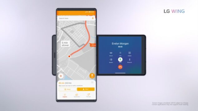 lg wing immagini esempio smartphone display espandibile 2021