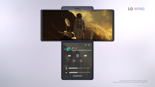 lg wing immagini esempio smartphone display espandibile 2021