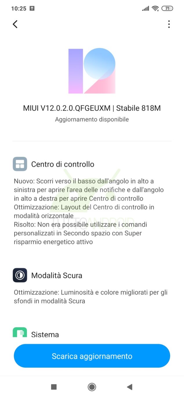 aggiornamento MIUI 12 Redmi Note 7