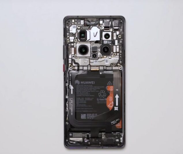 huawei mate 40 rs teardown chip memoria proprietario