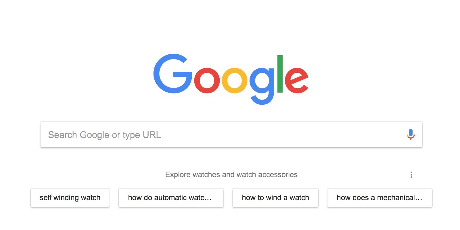 Google Chrome suggerimenti ricerca