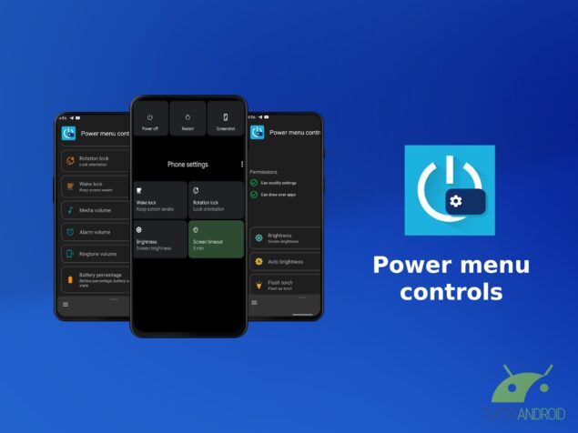 Power menu controls