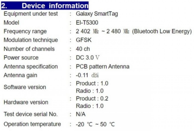 Samsung Galaxy Start Tag