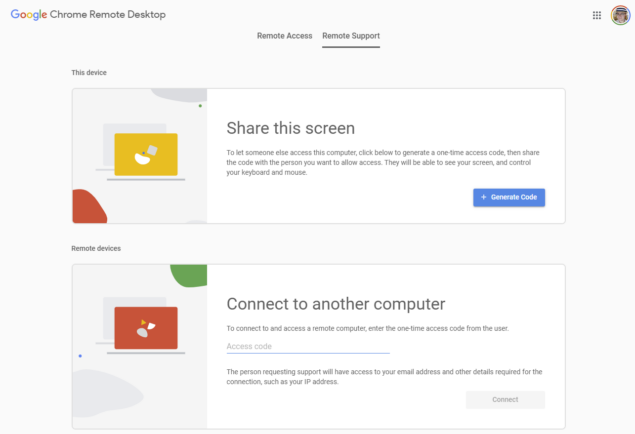 Chrome Remote Desktop