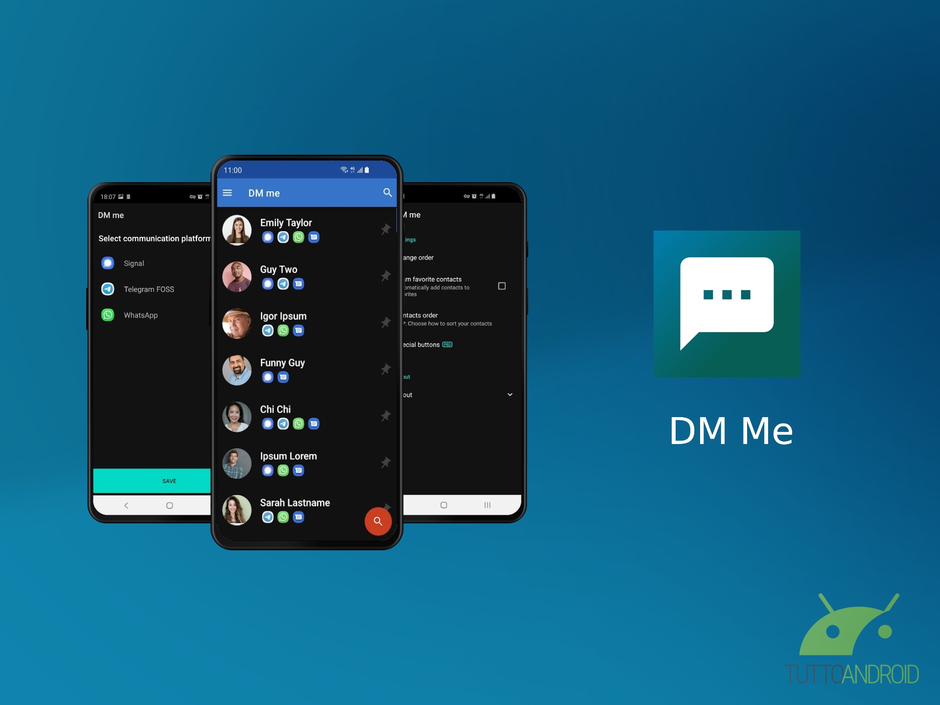 DM Me seleziona automaticamente l’app giusta per inviare messaggi DM Me seleziona automaticamente l’app giusta per inviare messaggi