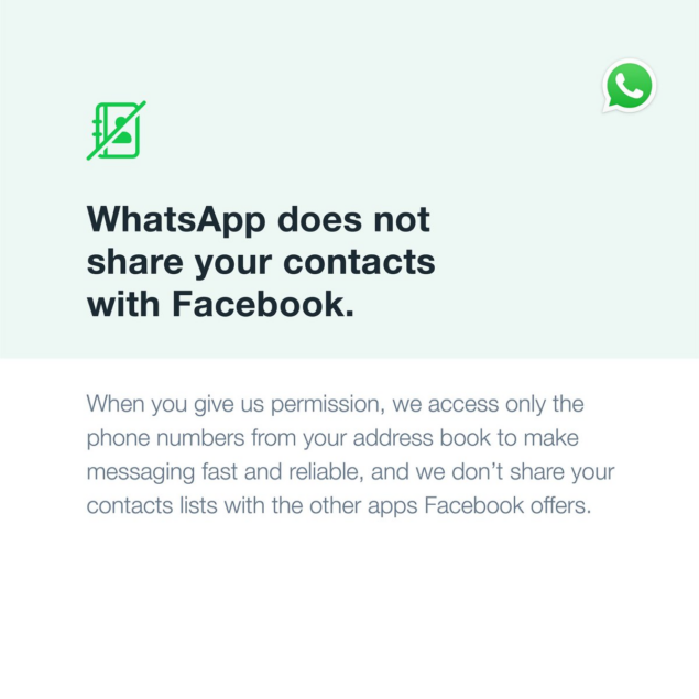 whatsapp facebook dati privacy novità