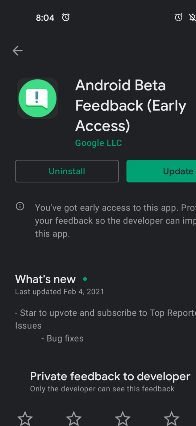 android 12 beta feedback app aggiornamento