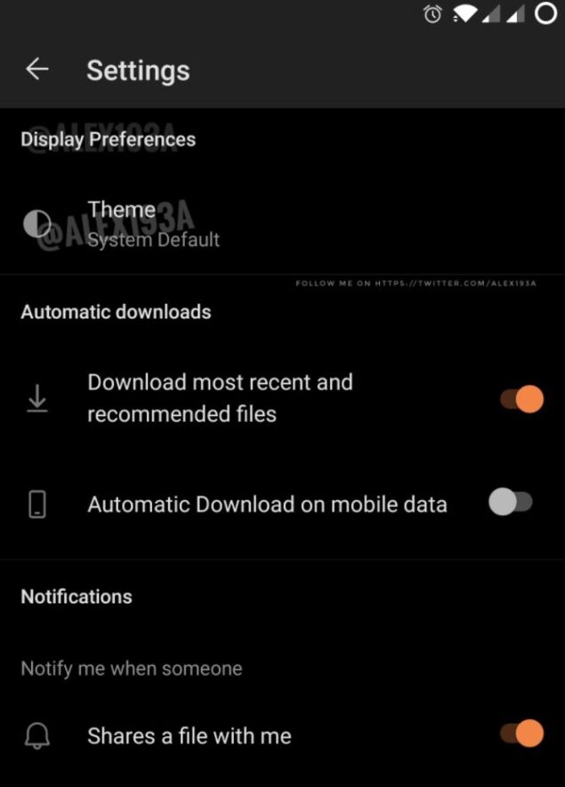Office Hub per Android dark
