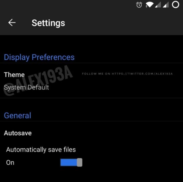 Office per Android dark