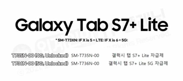 Samsung Galaxy Tab S7+ Lite