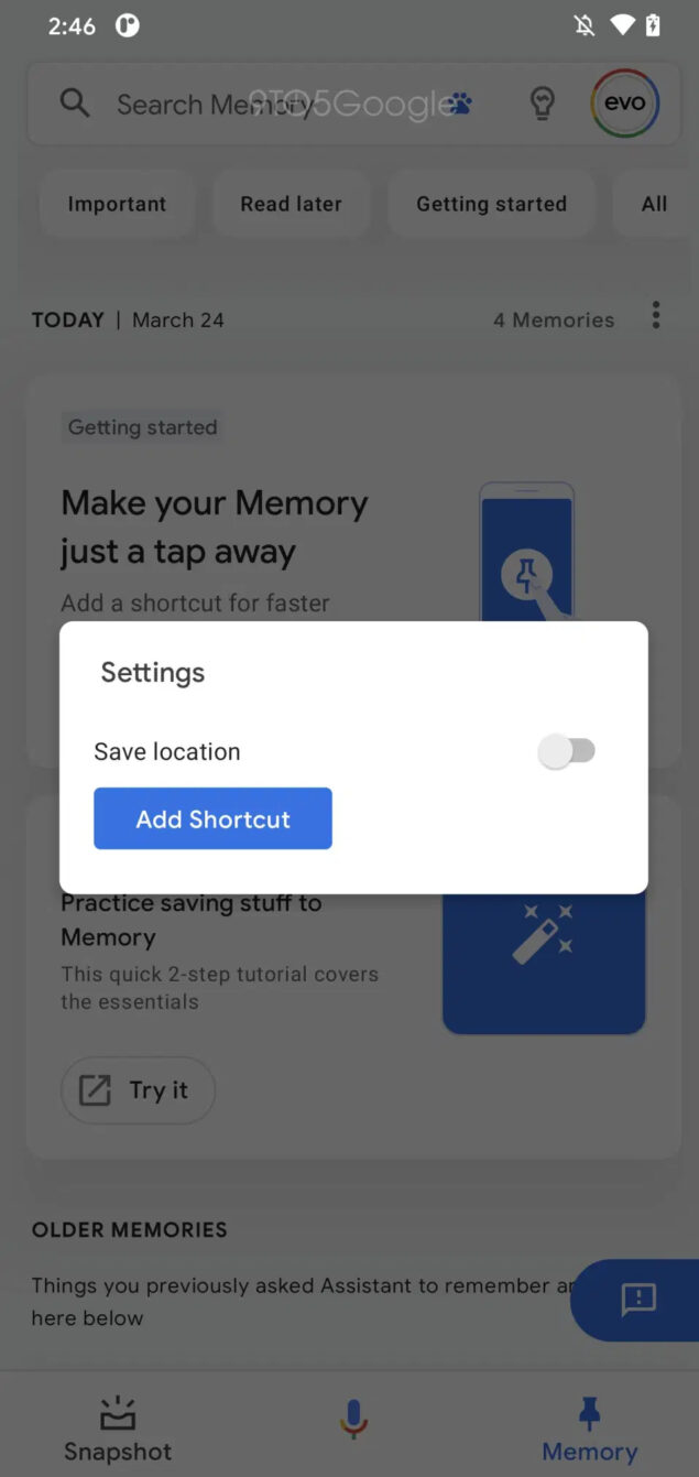 google assistant memory teardown novità