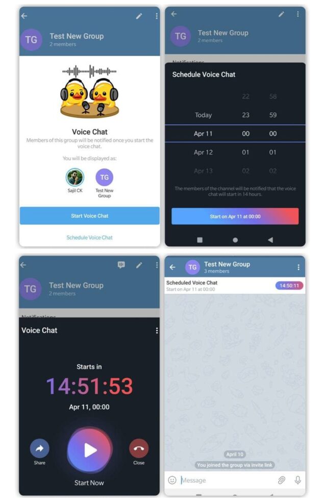 telegram chat vocali