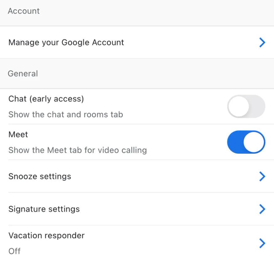 Gmail Google Chat