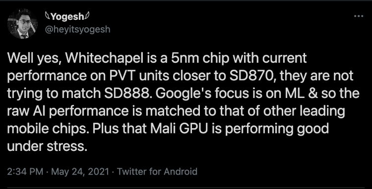 google pixel 6 whitechapel
