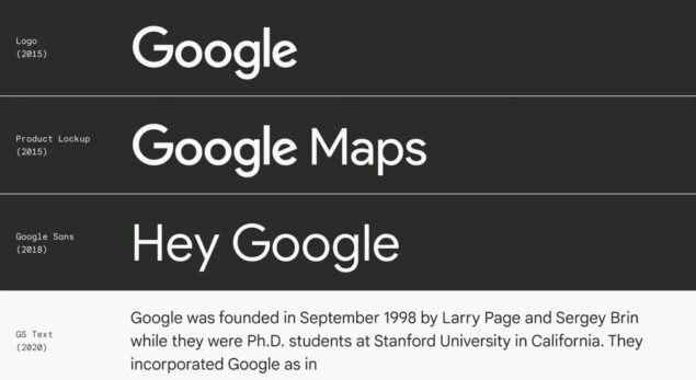 google sans text novità