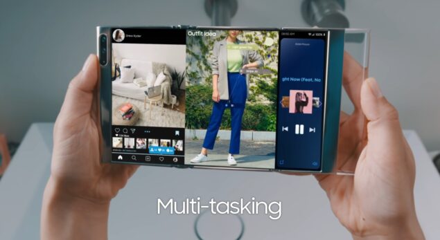 samsung smartphone display tablet pieghevole video