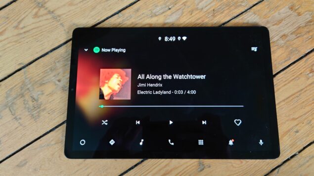 Android Automotive su Samsung Galaxy Tab S5e