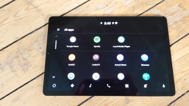 Android Automotive su Samsung Galaxy Tab S5e