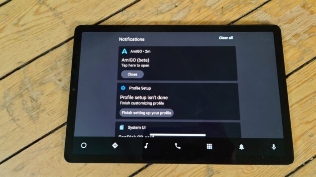 Android Automotive su Samsung Galaxy Tab S5e