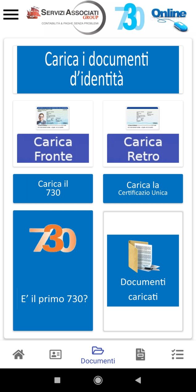 L'app 730 Online Servizi Associati è semplice e sicura