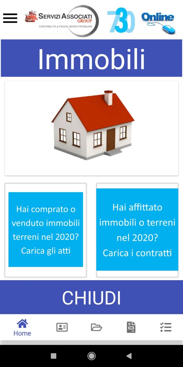 L'app 730 Online Servizi Associati è semplice e sicura