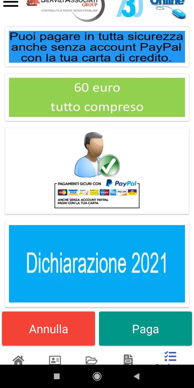 L'app 730 Online Servizi Associati è semplice e sicura